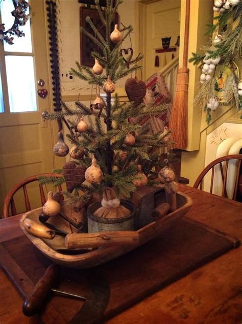 primitive christmas tree ideas|More.